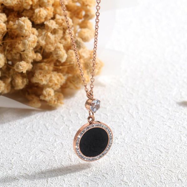 

necklace for women 20pcs ladies round pendant necklaces rose gold long chains stainless steel jewelry bulk items wholesale 2020, Silver