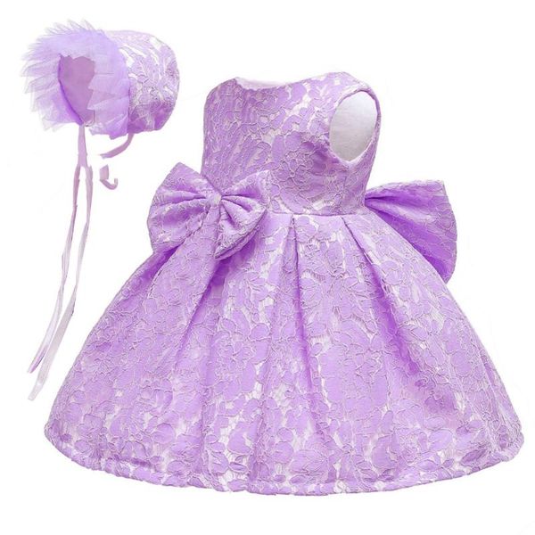 

toddler infant baby girl dress birthday party princess 2020 lolita lace big bow blue pink white hat, Red;yellow