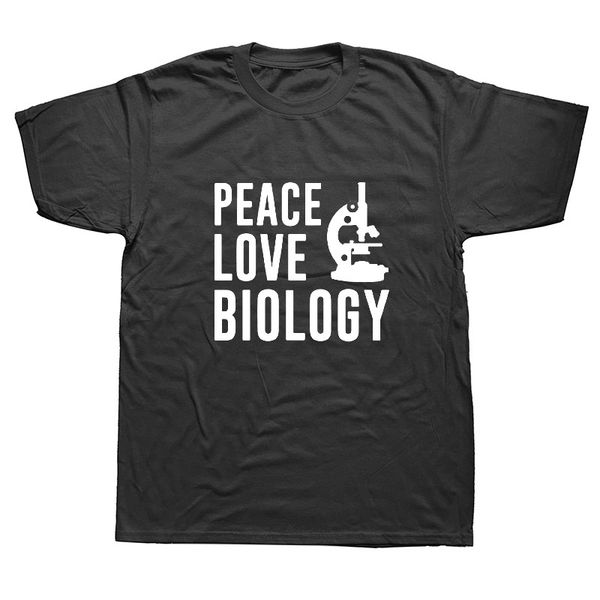 

новый дизайн мужская футболка мир любовь biology с коротким рукавом экипаж шеи tee tops лета хлопка смешные футболки mens