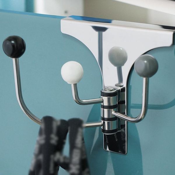 

wall door clothes coat hat bags holder hangers folding hooks stainless steel ceramic beads home towel hooks foldable hook
