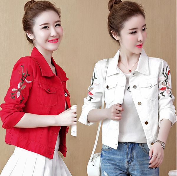 

new women winter spring and autumn denim female long sleeve jacket x0923, Black