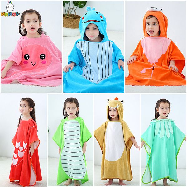 

childrens pullover bath towel baby 100% cotton bath towel cute style hooded beach towel european and american selling models