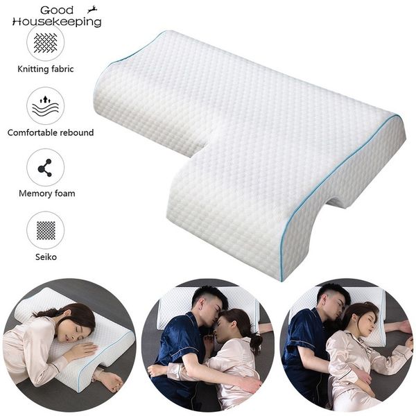 

pillow memory foam bedding slow rebound pressure health neck couple multifunction anti-pressure hand