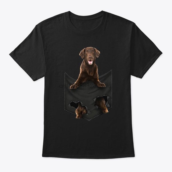 

мужчины тенниска flat coated retriever карман mid t shirt women t-shirt