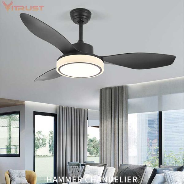 

electric fans contemporary led ceiling fan with remote control 48 inches energy efficient cased white integrated light kit inch