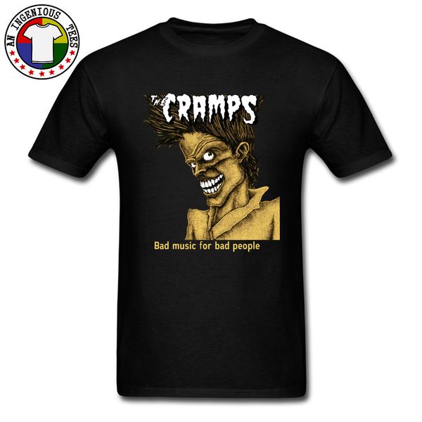 

cramps crazy t-shirts hiphop rock music t shirt casual short sleeve clothing shirt bad music for bad people shirts