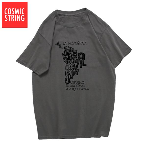 

cosmic string 100% cotton cool summer loose latinoamerica map print men t shirt casual o-neck tshirt male t-shirt tee shirts