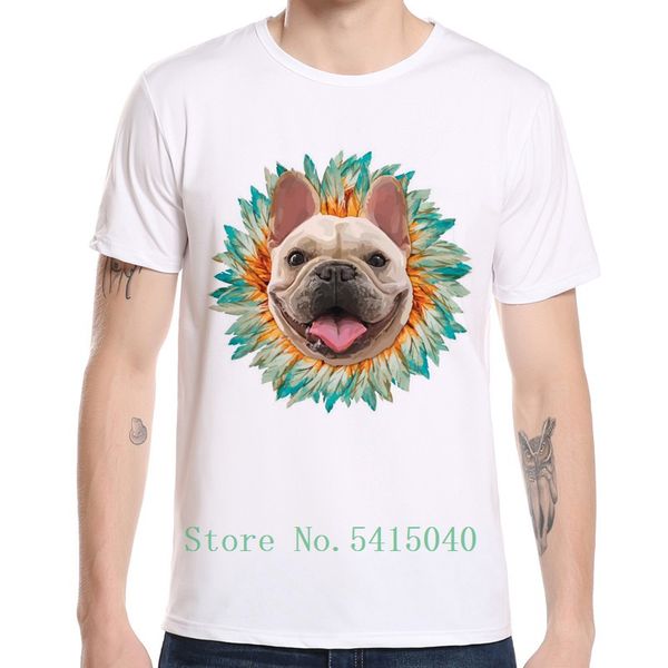 

lovely flowers french bulldog gift men t-shirt print 100% cotton hipster funny t shirt for big boy tee holiday