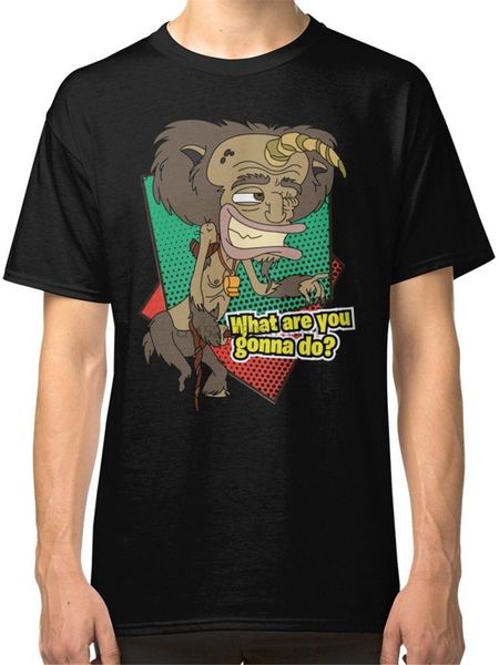 

ricky hormone monster big mouth mens black t-shirt streetwear funny tee shirt