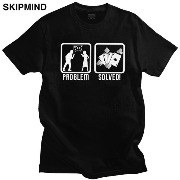 

funny poker player t-shirt men short sleeved gambling card game shirt printed tshirt pre-shrunk cotton casino tee gift idea