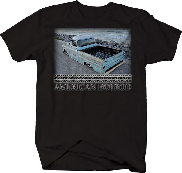 

2020 мода hot american classic chevy truck apache fleetside бич muscle tshirt tee рубашки