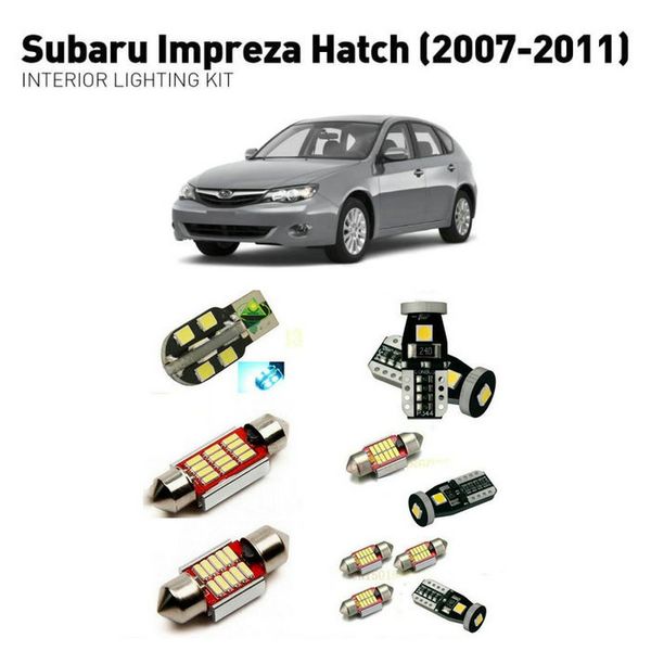 

led interior lights for impreza hatch 2007-2011 6pc led lights for cars lighting kit automotive bulbs canbus