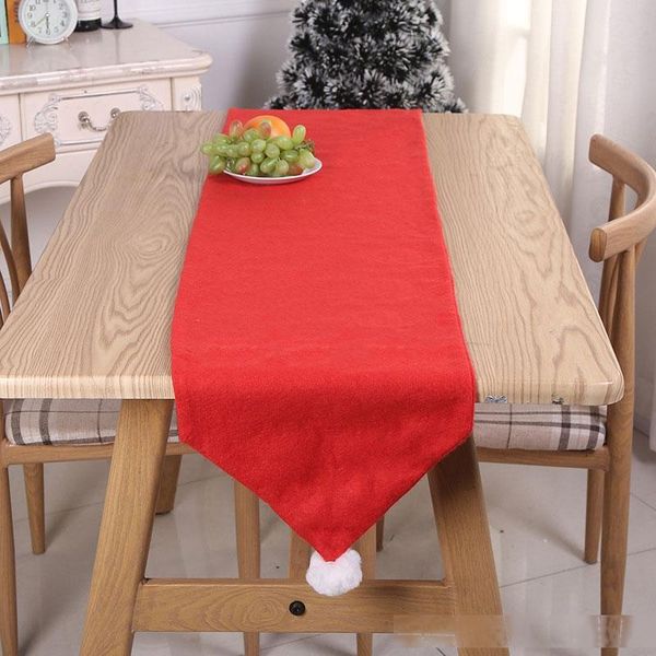 

176*34cm new red color christmas table flag tablecloth table cloth mat dinning home christmas party festive decoration