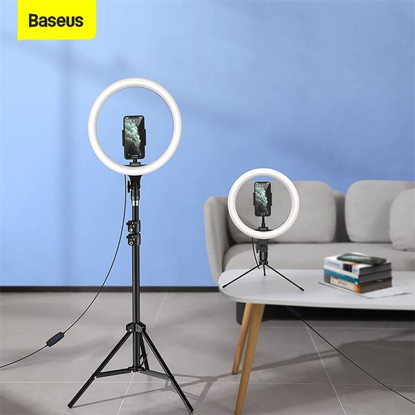 

baseus led ring light 12 inch dimmable selfie ring light with tripod stand for tik tok youtube make up ringlight fill lamp