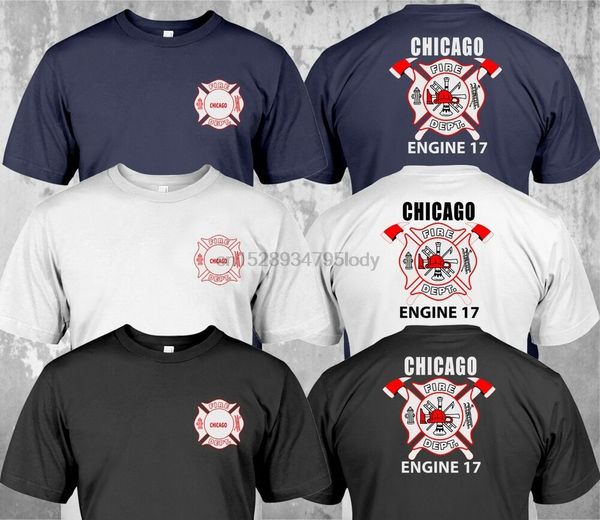 

new chicago engine 17 fire department firefighter duty shirt rescue t-shirt