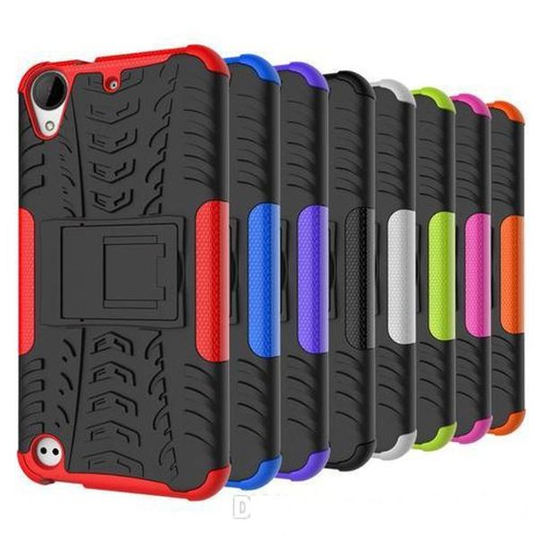 

for htc desire 530 case,tire pattern style hybrid shockproof protection case stand holder back cover for htc desire 630
