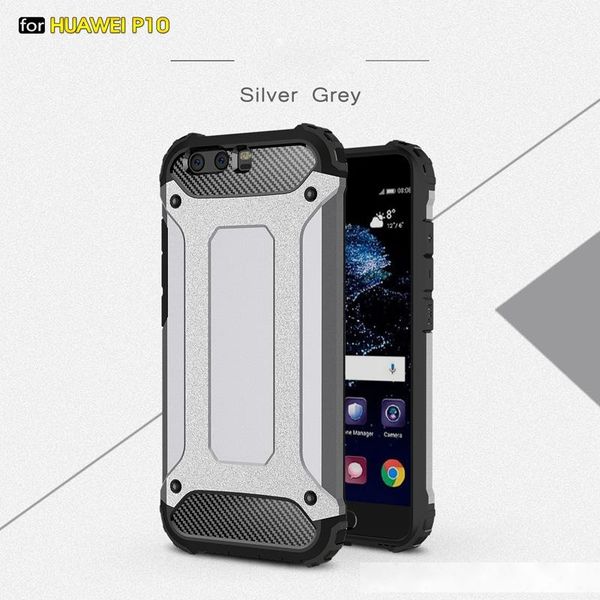 

dual layer impact resistant luxury rugged armor shockproof phone case for huawei p10 soft back case cover