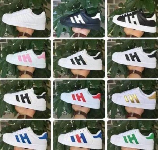 

new spring and autumn fashion men women original superstar super shoes golden skateboarding shoes flat shoes faat shipping big size45, Black