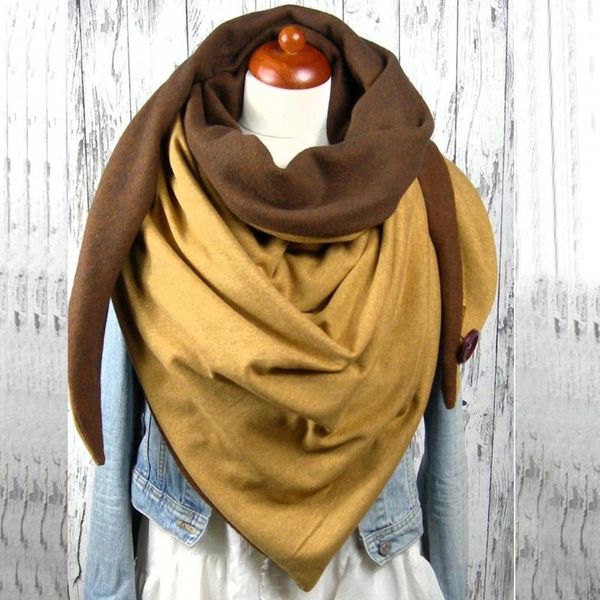 

#r40 luxury fashion scarf for women soild dot printing button soft wrap casual warm scarves shawls winter warm hiking scarf, Black