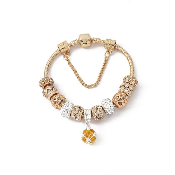 

bracelet women's color-protected love large-hole hand-made bead quickly simple and elegant temperament delicate fashion ancient, Golden;silver