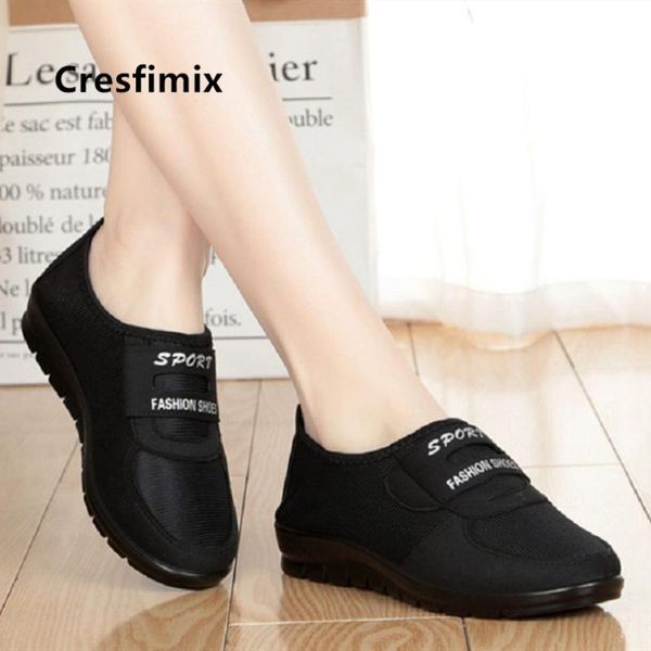 

cresfimix zapatos de mujer women classic wine red slip on flat shoes lady cool black ballet shoes brown retro dance a5527