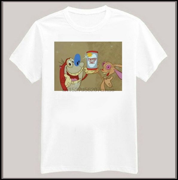 

ren and stimpy 100%cotton t-shirt tee shirt new white small med large xl(1