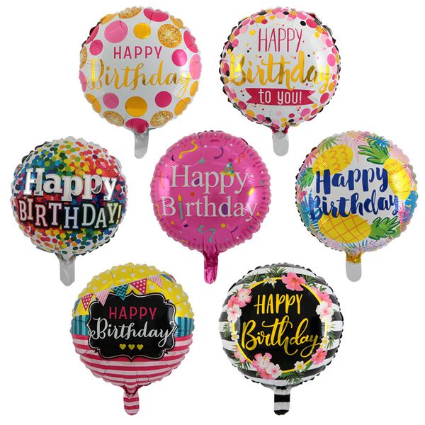 

party decoration nicrolandee 18 inch round letters happy birthday foil balloons kids alphabet air baby shower supplies
