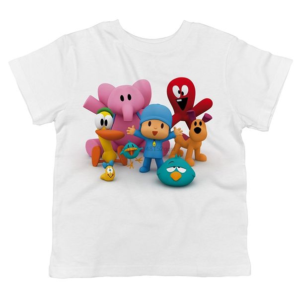 

100% pocoyo and all of his friends together toddler t shirt custom printed 100% cotton t-shirts