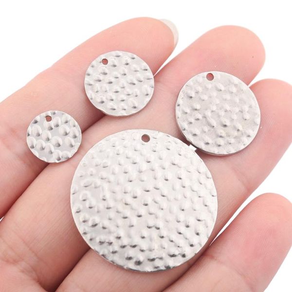 

charms stainless steel round stamping disc dog tags charm pendants beads diy for jewelry findings necklace earrings making craft, Bronze;silver