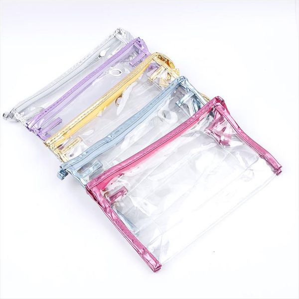 

new arrival clear transparent plastic pvc travel makeup cosmetic toiletry zip pouch bag for women makeup container bag