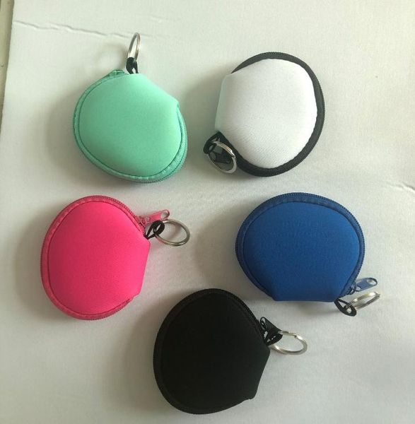 Nuovo portamonete piccolo in neoprene portamonete porta maschera per borse per auricolari portamonete portamonete con portachiavi SN4675