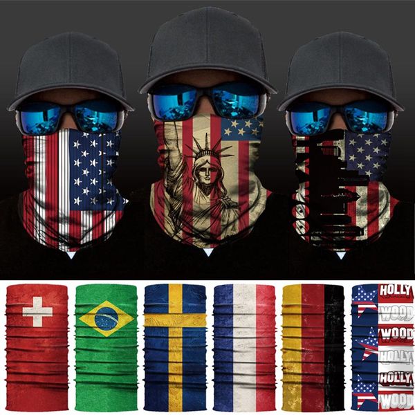 

multi-use scarves skeleton magic bicycle ski skull half face mask ghost scarf multi use neck face bandana mask, Blue;gray