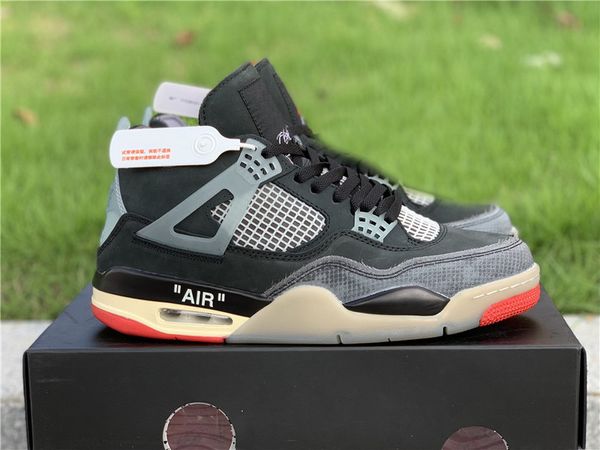 

2020 release off authentic 4 bred sp wmns sail 4s virgil ablohs mens basketball shoes muslin white black zapatos sneakers with original box
