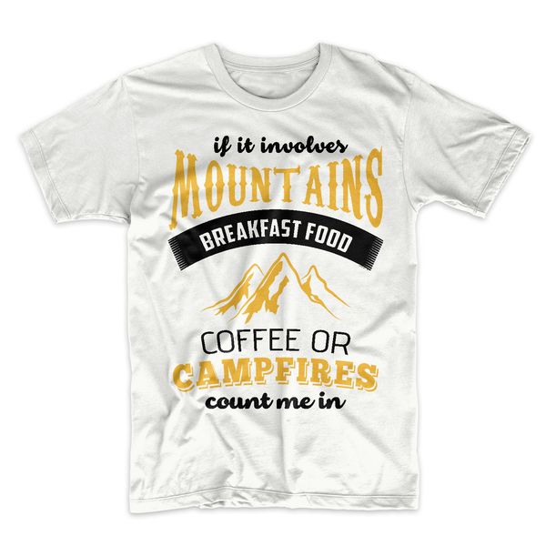 

2019 new summer cool tee shirt if it involves mountains count me in hicker climber men's t-shirt