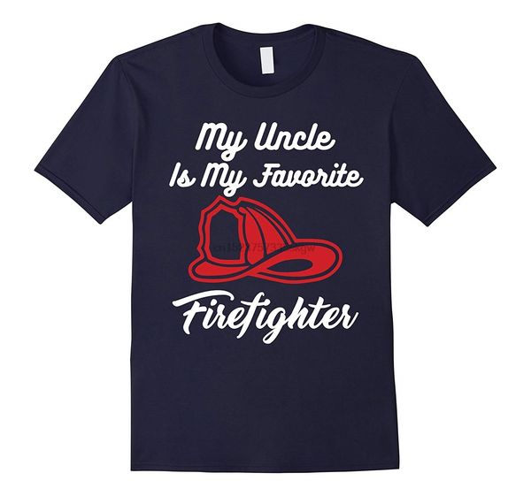 

fashion men t shirt my uncle is my favorite firefighter tshirt