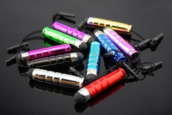 

mini stylus touch screen pen with anti-dust plug for ipad iphone for capacitance 10 colors tablet pc dhl fedex free