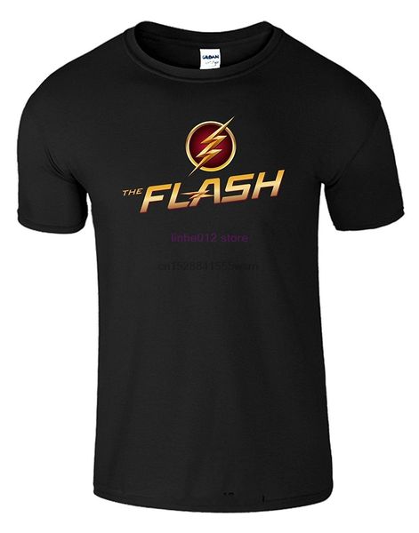 

2020 марка мужчины черная футболка вспышка star laboratories хлопок t-shirt