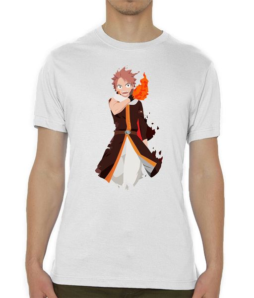 

fairy tail natsu dragneel minimalistic vector printed men's t-shirt oversized tee shirt