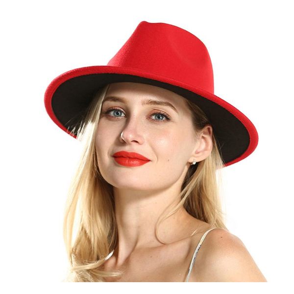 

wide brim hats wool women jazz fedora hat for winter outdoor panama, Blue;gray