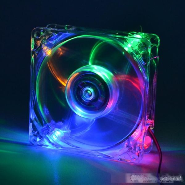 

pc computer fan case cooling fan unit 8025 8cm with led lights chassis fan 80*80*25