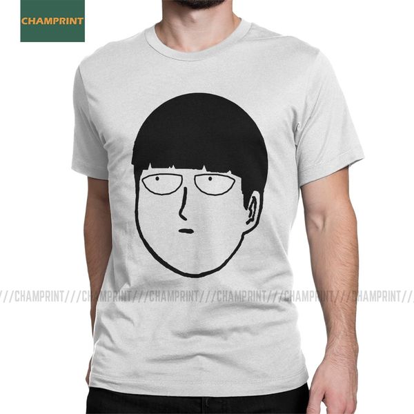

mob psycho 100 t-shirt for men shigeo kageyama anime reigen arataka esper mp100 manga cotton tees short sleeve t shirt classic