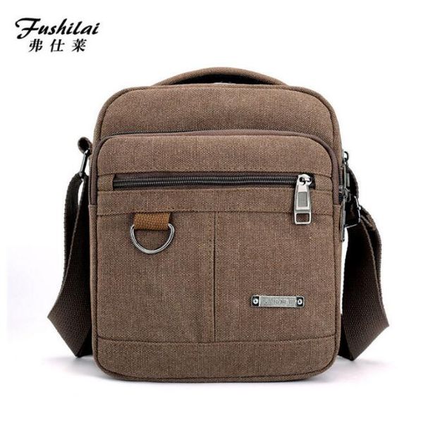 

briefcases men's shoulder bag literary style handbag wild canvas trend messenger