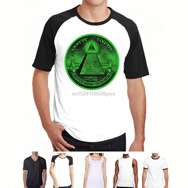 

illuminati master mason masonic dollar pyramid eye men's fashion t-shirt