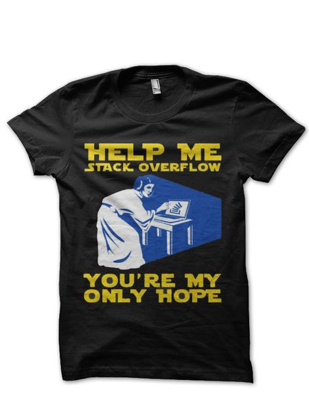 

help me stack overflow black half sleeve t shirt