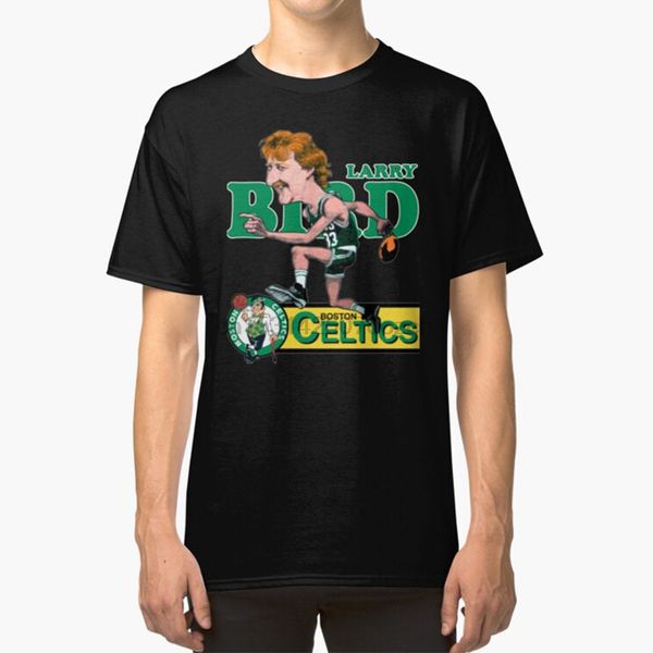 

ларри берд ретро баскетбол мультфильм футболка t - shirt