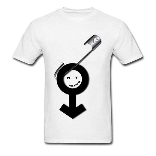 

my girl with me tshirt смешная футболка summer tshirt пара совпадение одежда черный белый топы тис пол symble печать хлопок