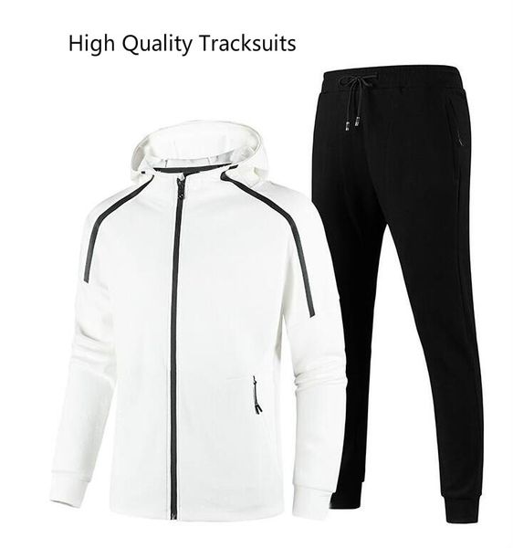 

embroidery style tracksuits for men fashion sportwear track suits zipper hoodie sweatpants ankle lenght outdoor two pieces set asian l-5xl, Gray