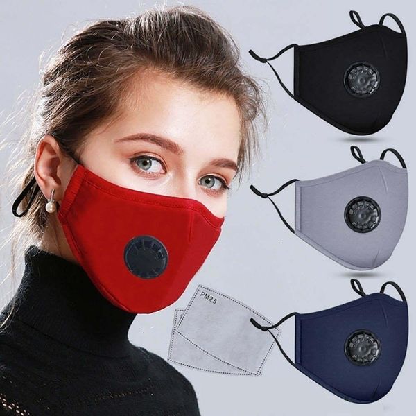 

factory outletfashion cotton face with breath valve adjustable protective masks pm2.5 mouth anti-dust reusable fabric mask in stock