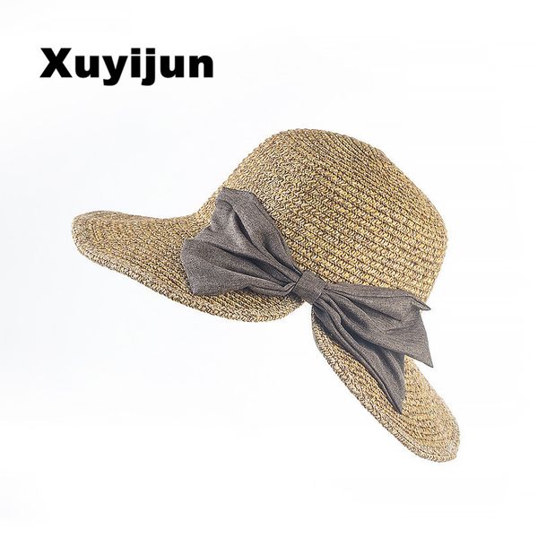 

wide brim hats female shi mini design big hand-woven baby girl sun hat, baseball cap hat girls summer straw, Blue;gray