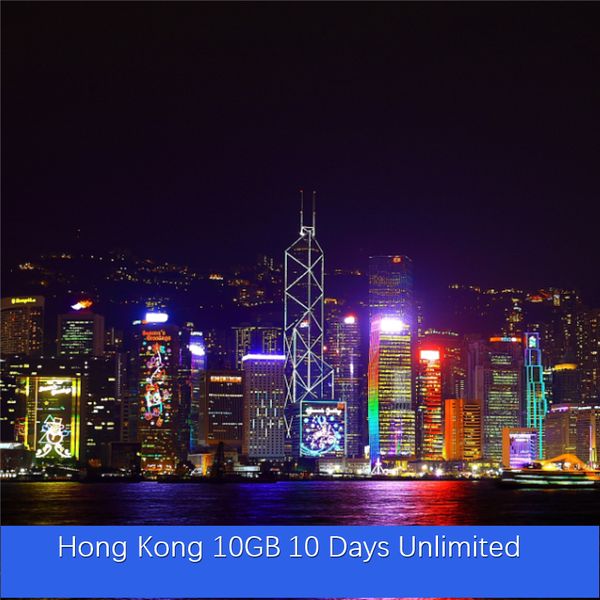 

hong kong 10gb 10 days unlimited global roaming travel data simcard prepaid tourism internet card price good speed network surfing